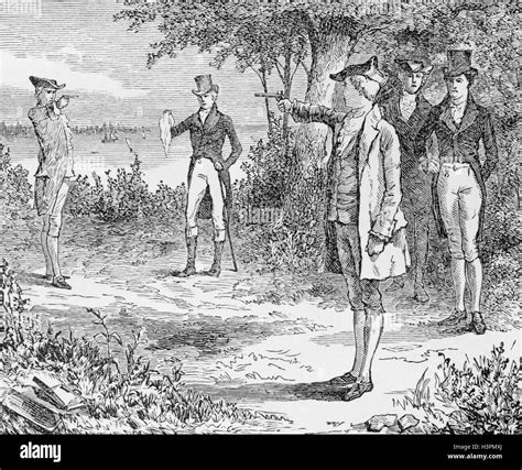 1800s Duel Between Alexander Hamilton Aaron Burr July 11 1804 In Stock