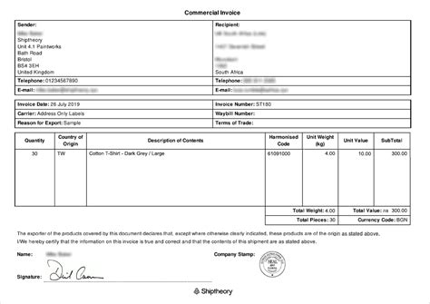 How To Print Commercial Invoices Shiptheory Support