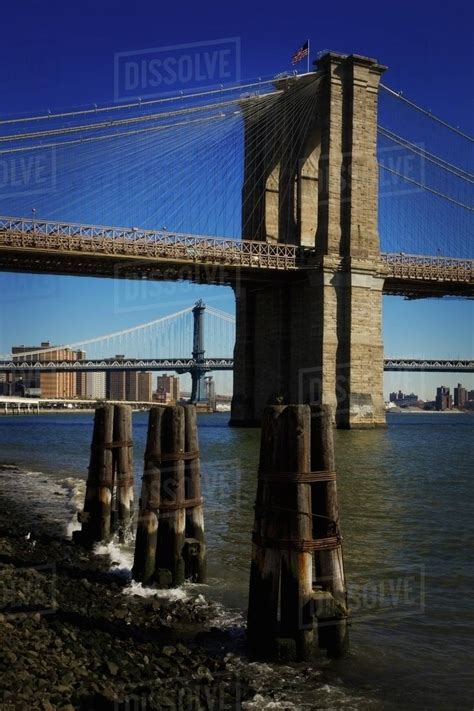 New York City New York United States Of America Brooklyn Bridge Over