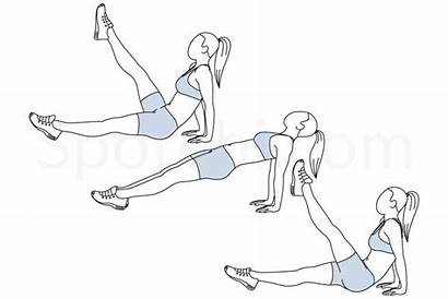 Leg Plank Reverse Exercise Raises Guide Drawing