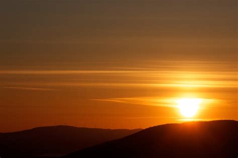 Setting Sun Over The Horizon Free Image Download