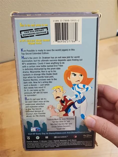DISNEY S KIM POSSIBLE Movie So The Drama VHS Top Secret Extended Edition RARE PicClick