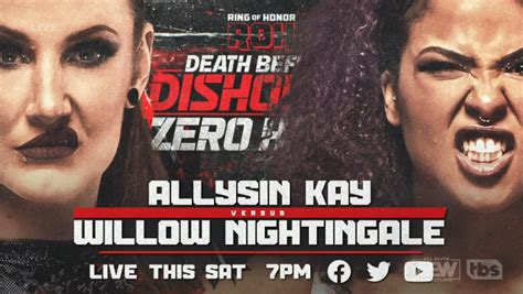 Willow Nightingale Vs Allysin Kay Set For Roh Death Before Dishonor