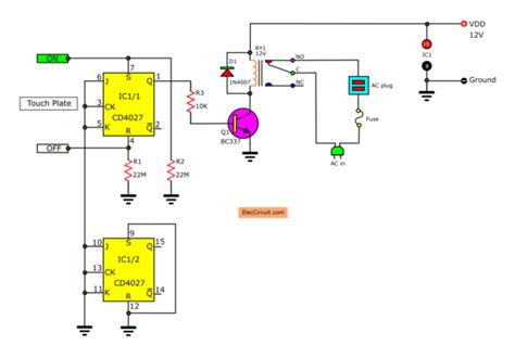 Digital Electronics Projects Using Flip Flop Switch Circuit