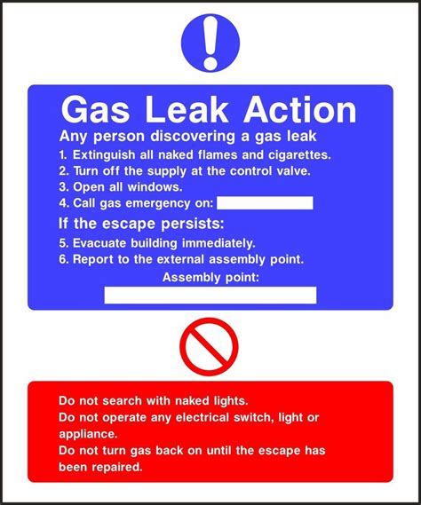 Gas Leak Action Notice Westcoast Signs Ltd The Home Of Pvc Banners