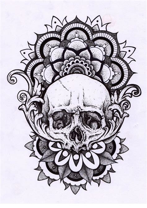 Skull Mandala Mandala Tattoo Design