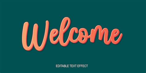 Premium Vector Welcome Banner Editable Text Effect