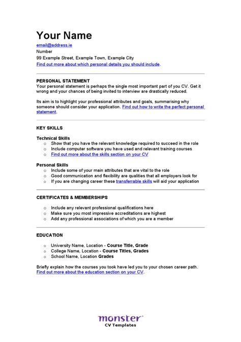 Is your resume working for you? The 'Classic' Skill Based CV by Monster Worldwide CZ s.r.o ...