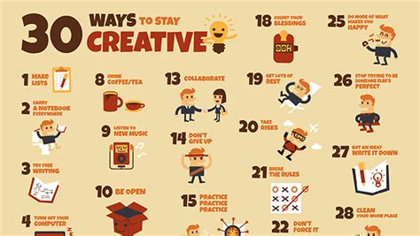 30 Ways To Stay Creative Infographic With Images Creative