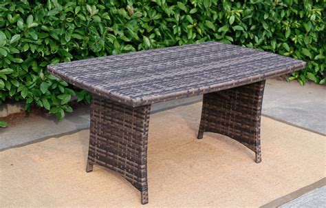 Outdoor Rattan Dining Table With Glass Top Rattan Sectional Clearance