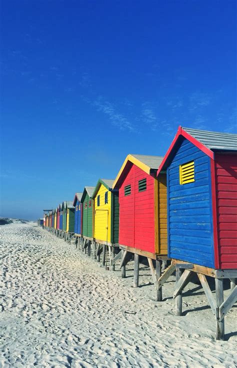 Beach Huts At Muizenberg Cape Town Photo By South