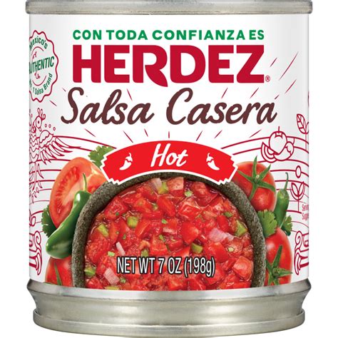 Herdez Salsa Casera Regular 7 Oz Aluminum Can
