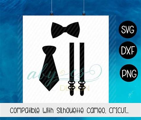 Bow Tie Svg Suspenders Svg Necktie Svg Accessories Man Svg Bows
