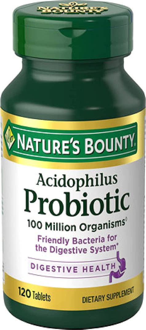 Natures Bounty Probiotic Acidophilus Tablets 100 Ea