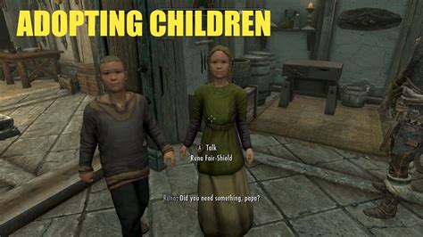 Skyrim Remastered How To Adopt Children Youtube