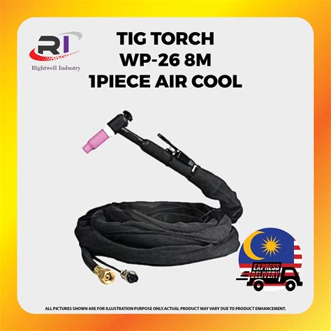 TIG WELDING TORCH WP 26 8M 1 Piece Air Cooled Full Set