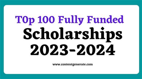 Scholarships 2023 2024 List Of Fully Funded Scholarships 2023