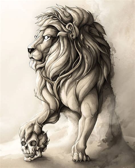 Pin By Papa Filthy On Art Lion Head Drawing Metal Posters Lion Poster
