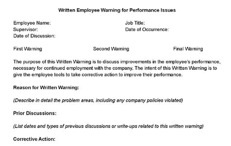 Employee Write Up Form How To Create Use One Free Templates