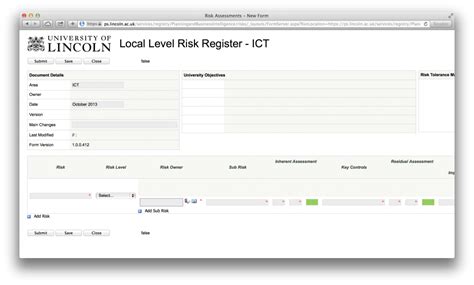 Risk Registers Sharepoint 2010