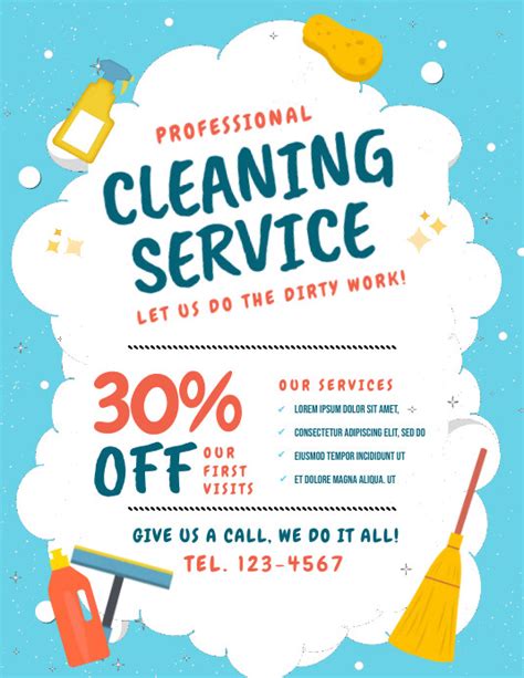 Free Cleaning Service Flyer Template Free Printable Templates