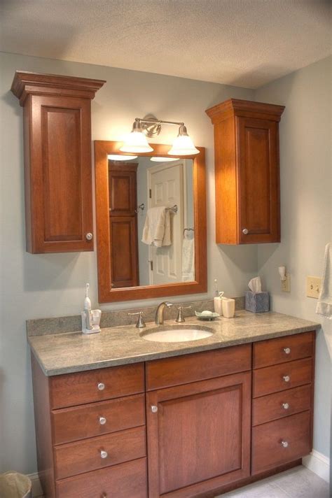 Wood backsplashes are the perfect addition to bathrooms featuring the craftsman, farmhouse, or stain applications enhance the natural beauty and character of wood while offering rich color and can bathroom cabinets be restained? 17 Best images about Cherry Wood Bathrooms on Pinterest ...