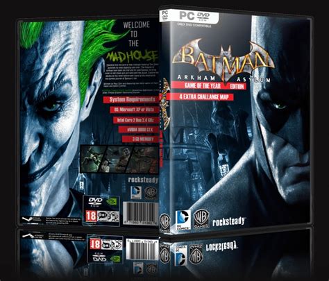 Batman Arkham Asylum Game Of The Year Edition Pc Box Art Cover By Psycho
