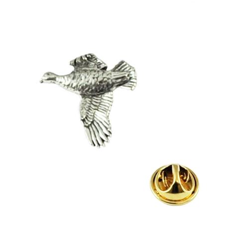 Grouse Bird English Pewter Lapel Pin Badge From Ties Planet UK