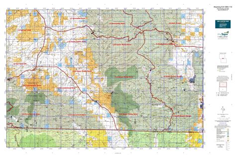 Wyoming Elk Gmu 110 Map Mytopo