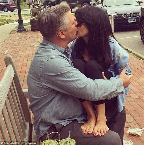 Hilaria Baldwin Cuddles Up To Husband Alec For A Warm Smooch In Nyc