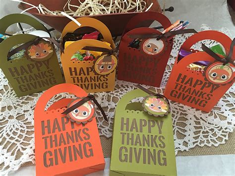 Just 6 Happy Thanksgiving Party Favor Treat Bags Handmade