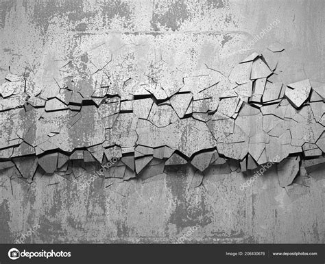 Broken Concrete Wall Isolated On White Background Stock Photo Ras My