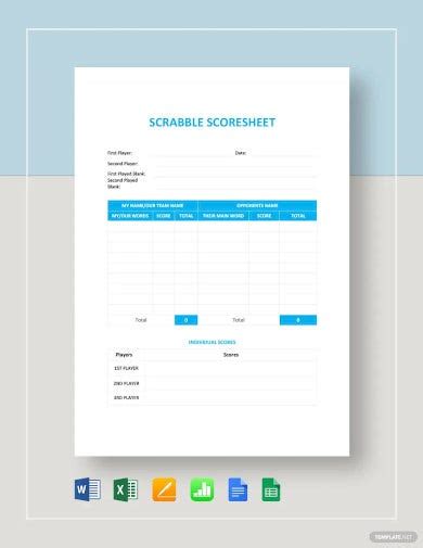 Score Sheet Templates 46 Free Word Excel Pdf Document Download