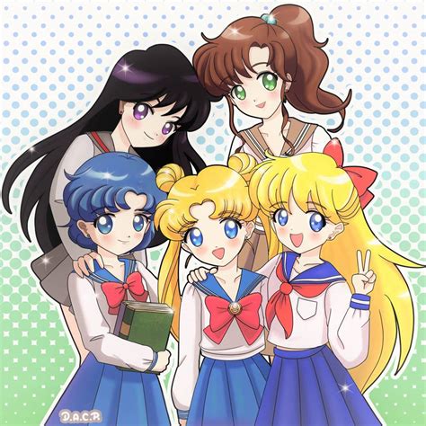 Sailors Senshi Wearing School Uniforms By Deniacp On Deviantart