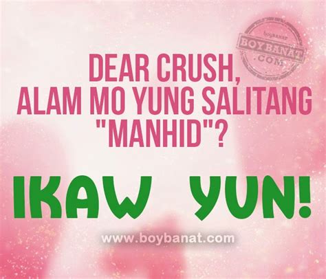 Kung magpapakatanga ka lang din, dun nalang sa taong mahal ka. Love Quotes Patama Kay Crush. QuotesGram