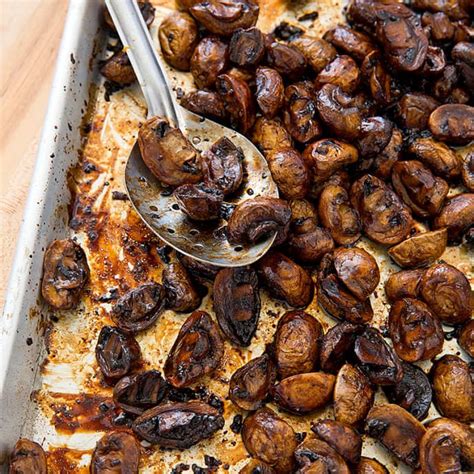 Roasted Balsamic Glazed Mushrooms Americas Test Kitchen Recipe