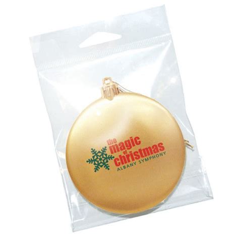 Holiday Flat Round Shatterproof Ornament With Imprinted Logo