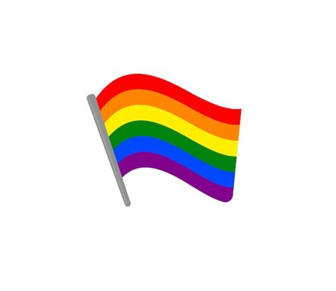 Premium Vector Rainbow Flag Vector Isolated Icon Emoji Illustration Lgbt Flag Vector Emoticon