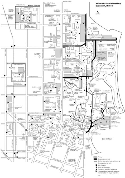Northwestern Evanston Campus Map