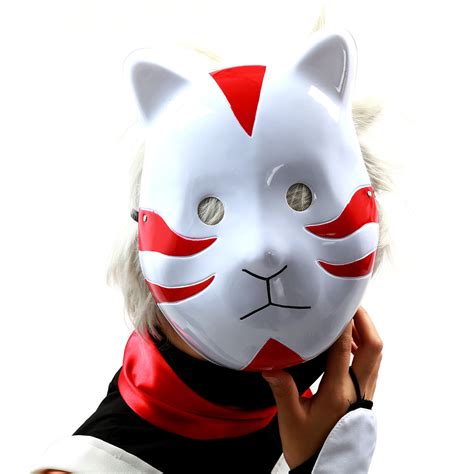 Naruto Shippuuden Anbu Cosplay Mask Itachi Cat Style Red By Renineic Ebay