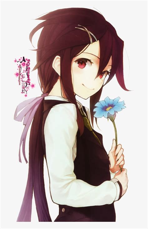 Cute Anime Girl Anime Girl Holding Flower Transparent Png 669x1194