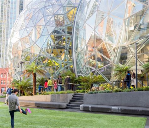 Striking Amazon ‘spheres Landmark Opens In Downtown Seattle