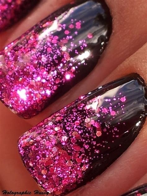 Pink Sparkle Glitter Nail Art Pictures Photos And Images