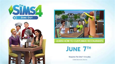 The Sims 4 Dine Out Own Restaurants Official Gameplay Trailer 457