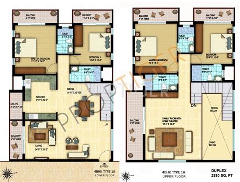 2880 Sq Ft 4 Bhk Floor Plan Image Chowriappa Construction