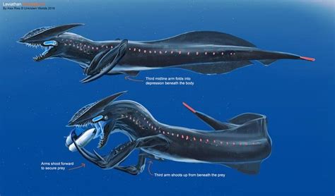 An Artists Rendering Of Two Whales With Their Mouths Open