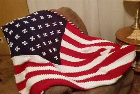 161 American Flag Crochet Pattern By Gleeful Crocheting
