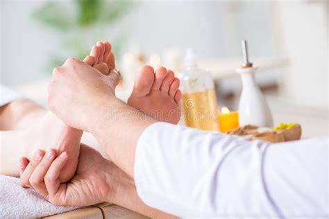 The Foot Massage In Medical Spa Stock Image Image Of Medicine Reflexology 118363883