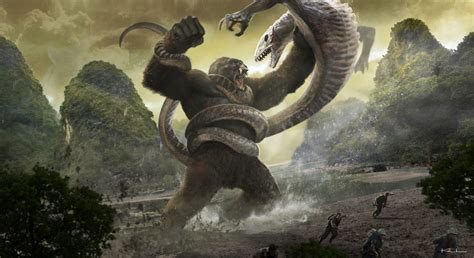 When a scientific expedition to an uncharted island awakens titanic parents need to know that kong: Kong:Skull Island concept art by Karl Lindberg! - Kong ...