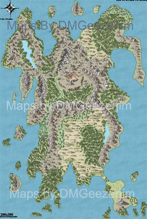 Dandd Outdoor Map Isle Of Dread Remake Digital Rpg Map Classic Dnd Map